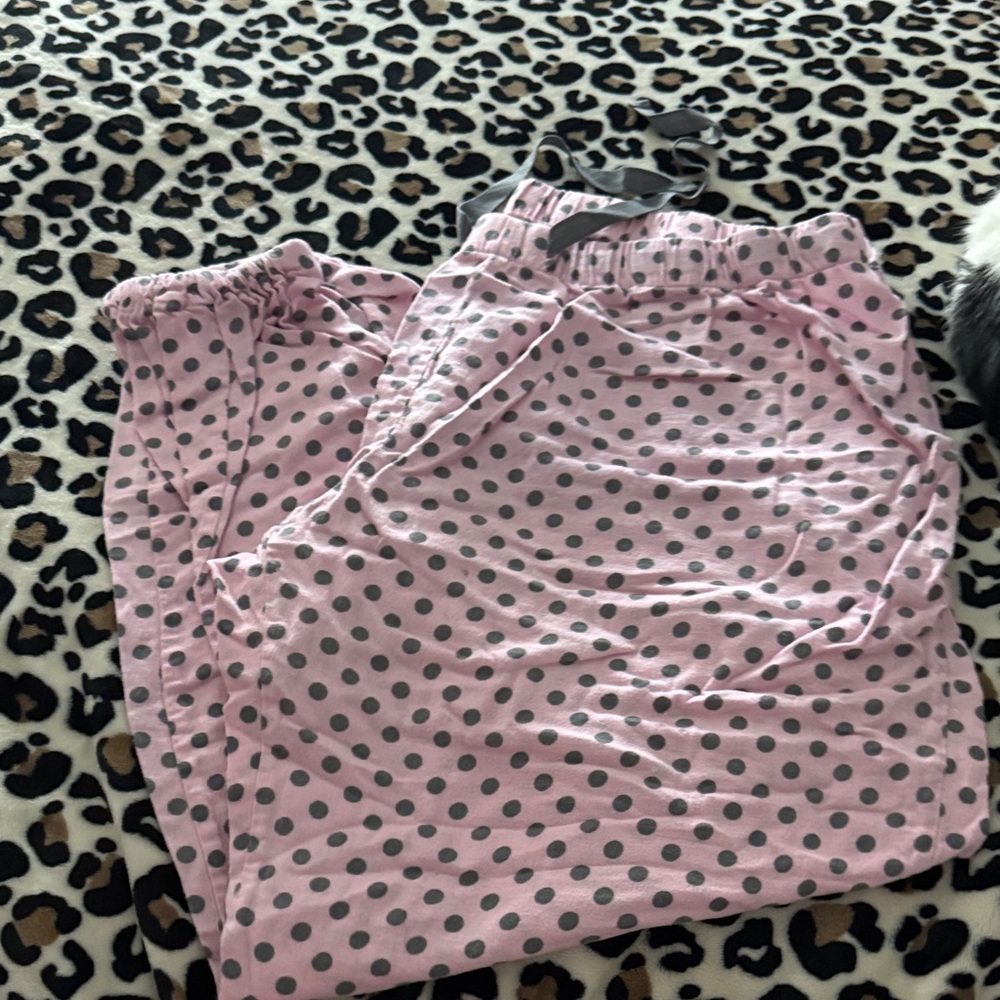 Pink Polka Dot Pajama Pants